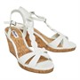 Dune Womens Wide Fit Koala Wedge Sandals White