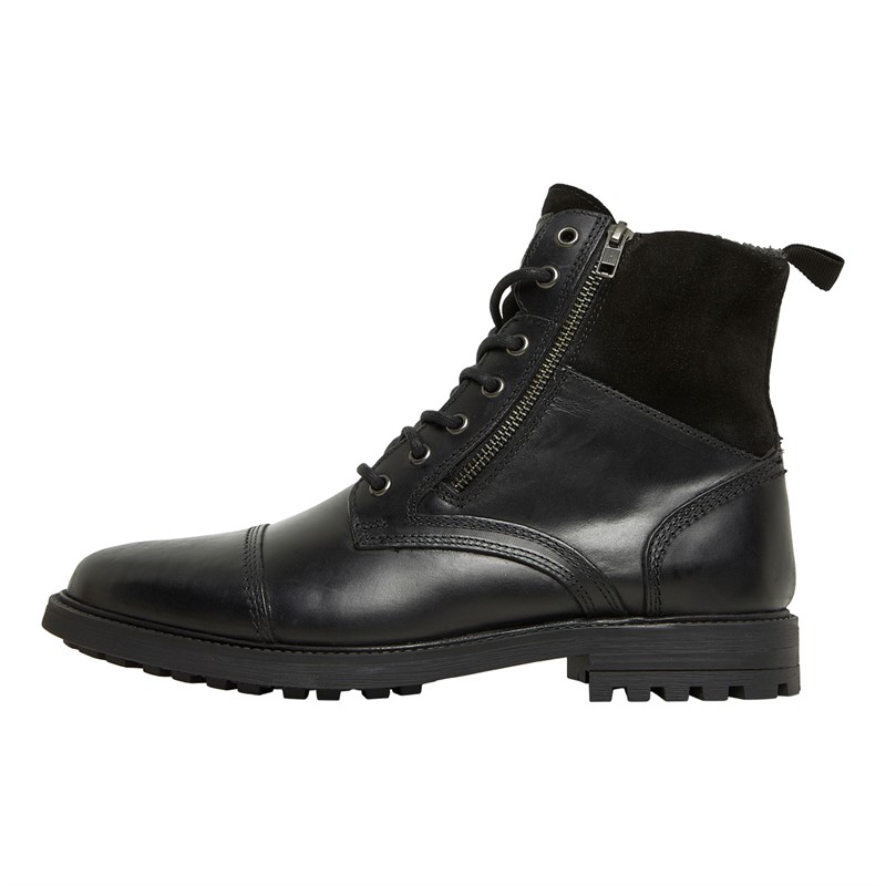 Buy Dune Mens Called Toe Cap Boots Black