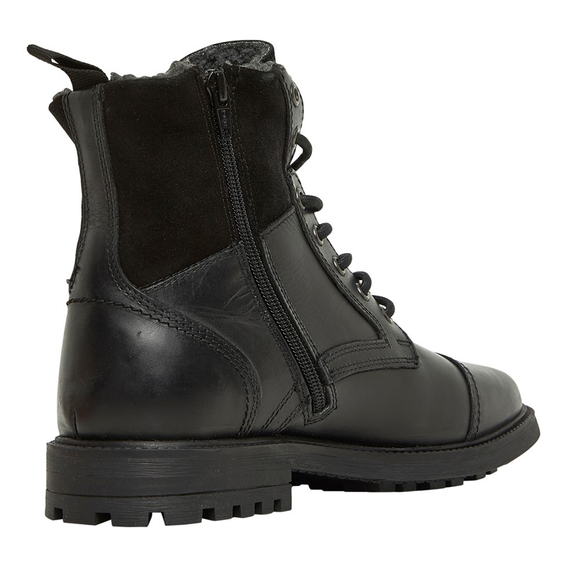 Dune Mens Called Toe Cap Boots Black