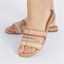Dune Womens Loopers Flat Mule Sandals Multi