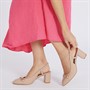 Dune Womens Crest Sling Back Heels Nude