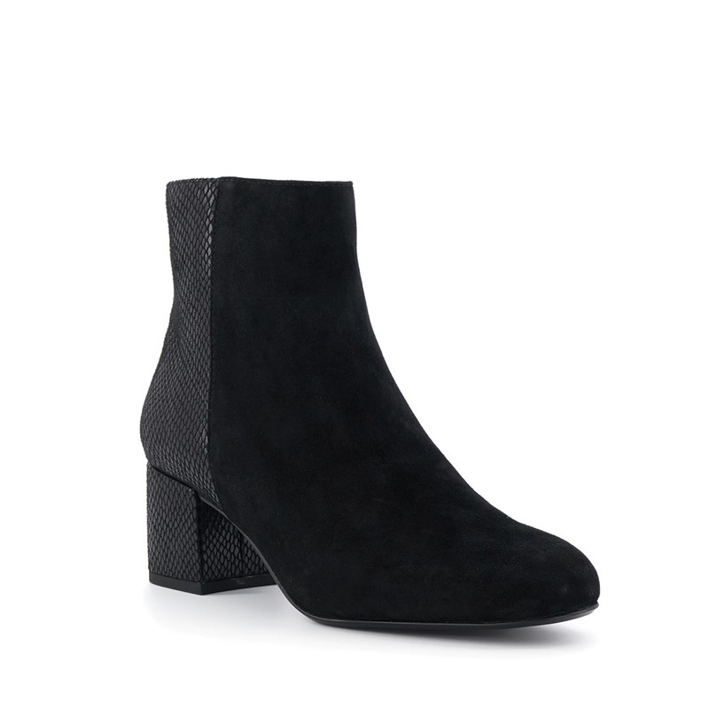 Dune Womens Pipi Heeled Ankle Boots Black