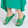 Dune Womens Licorice Cross Strap Sandals Green