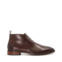 Dune Mens Mervin Chukka Boots Brown Leather