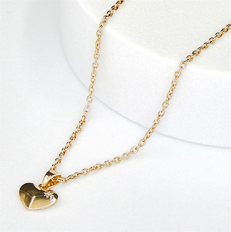 Diamond & Co Womens Necklace With Genuine Diamond Gold