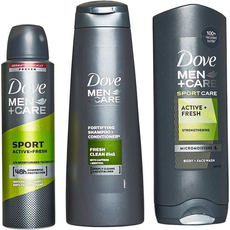 Dove Men+ Care Active Trio And Rope Gift Set Multi