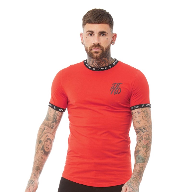 Buy DFND London Mens Siren T-Shirt Red