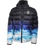 DFND London Boys Clouds Hooded Puffer Jacket Blue