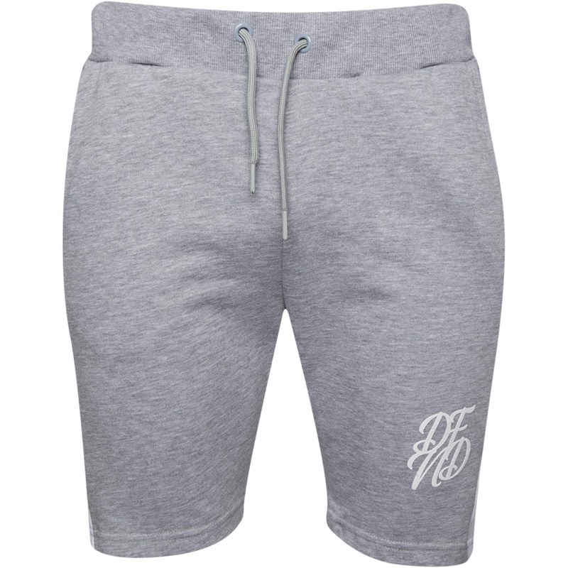 DFND London Mens Breach T-Shirt And Shorts Twin Set Grey Marl