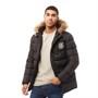 DFND London Męskie Arctic Padded Kurtka Parka Czarny