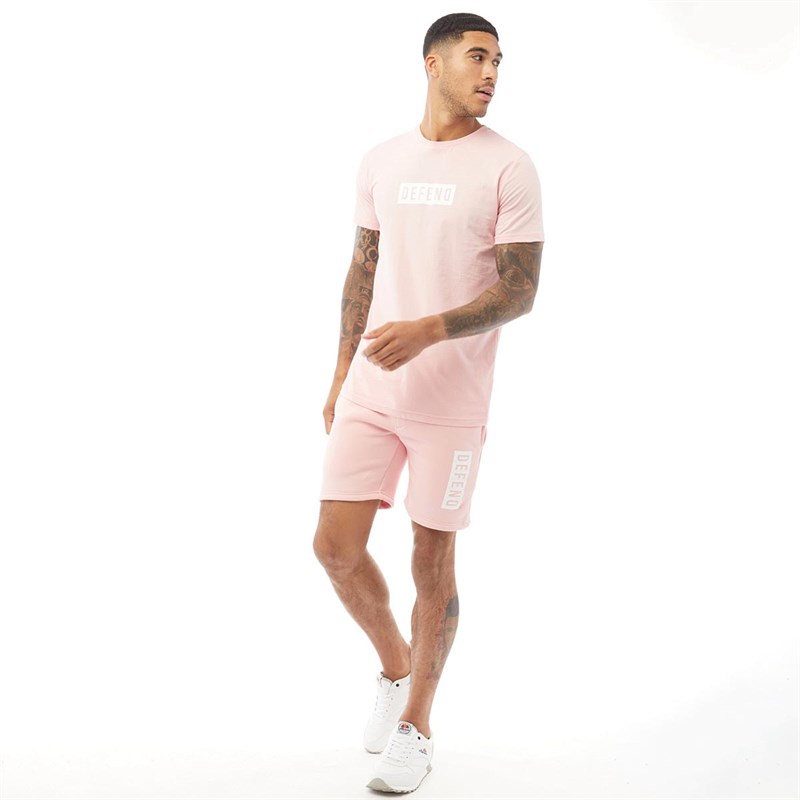 DFND London Mens Bungee Shorts Pastel Pink