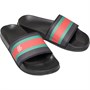 DFND London Mens Rogan Slides Black/Green/Red