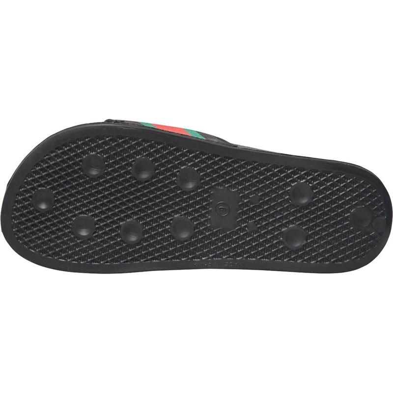 DFND London Mens Rogan Slides Black/Green/Red