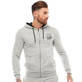 Dfnd London Heren Bamehurst Hoodie Gemeleerd Grijs dfnd london kopen in de aanbieding