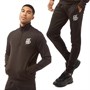 DFND London Mens Barrat Poly 1/2 Zip Tracksuit Black
