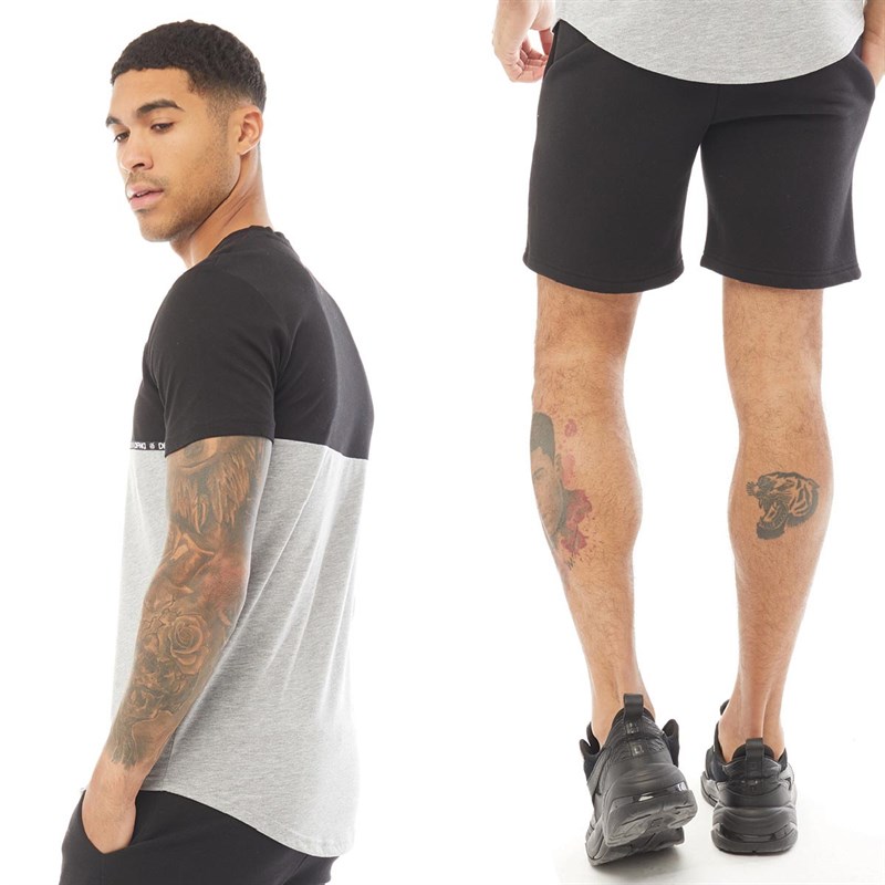 DFND London Mens Zonarta Twinset Black/Grey Marl