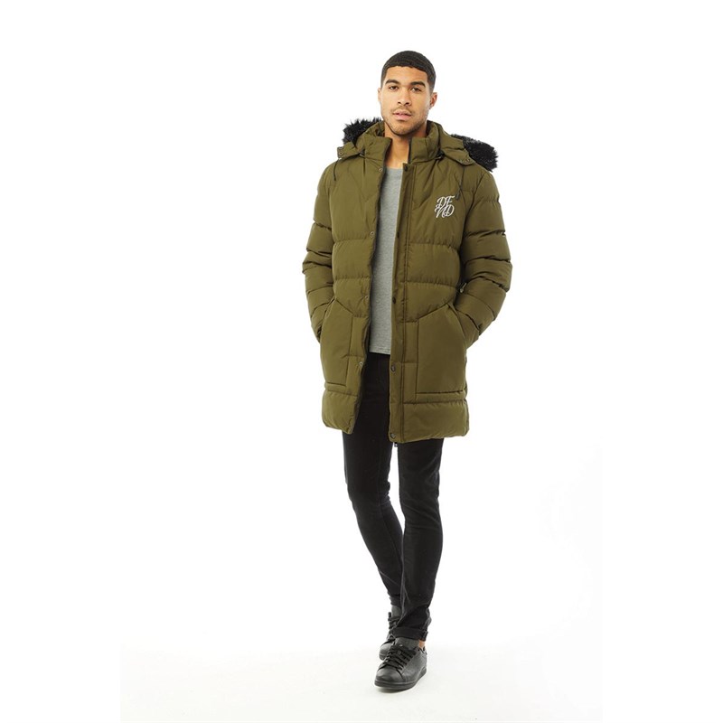 DFND London Herren Roller Parka Olivengrün