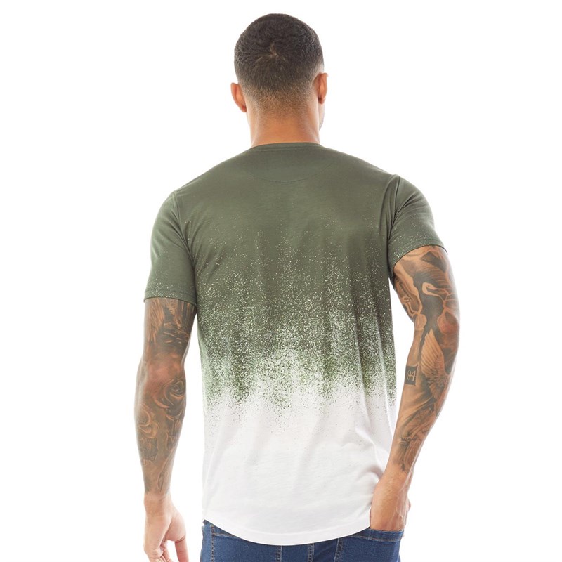 DFND London Mens Gravity T-Shirt Khaki/White