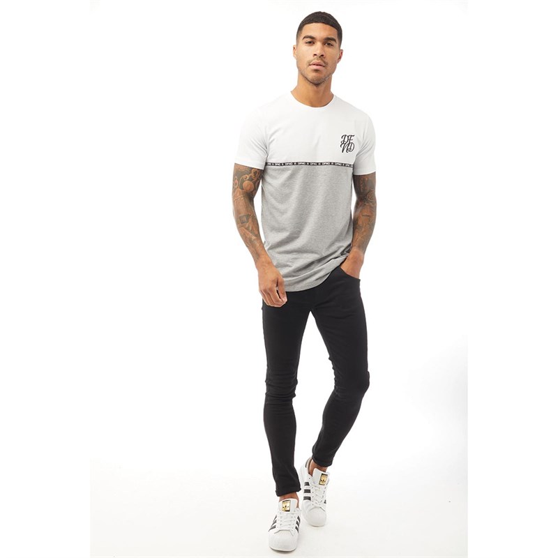 DFND London Mens Relay T-Shirt Grey/White