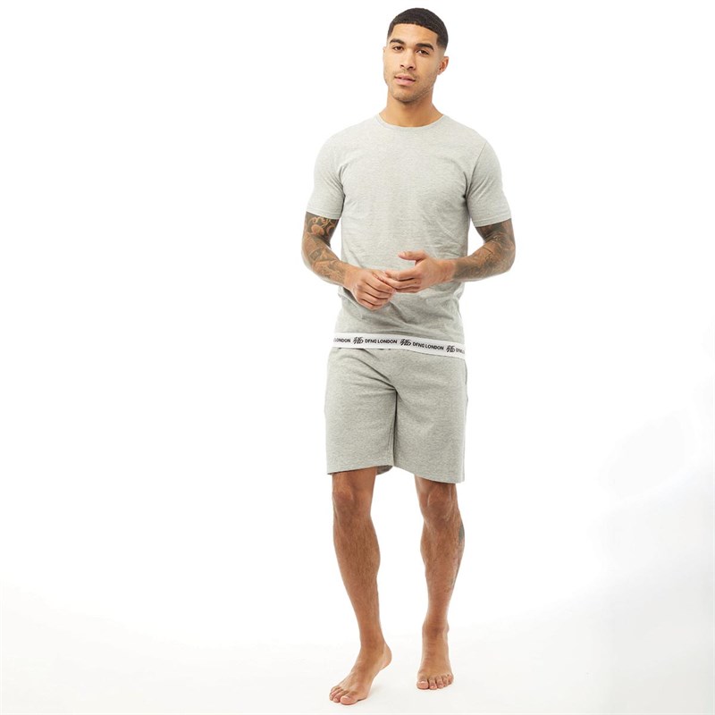 DFND London Mens Loungewear Shorts Grey