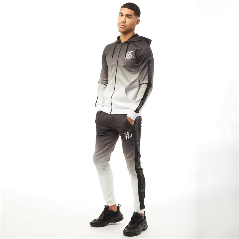 Buy DFND London Mens Ombre Sublimated Hoodie Black