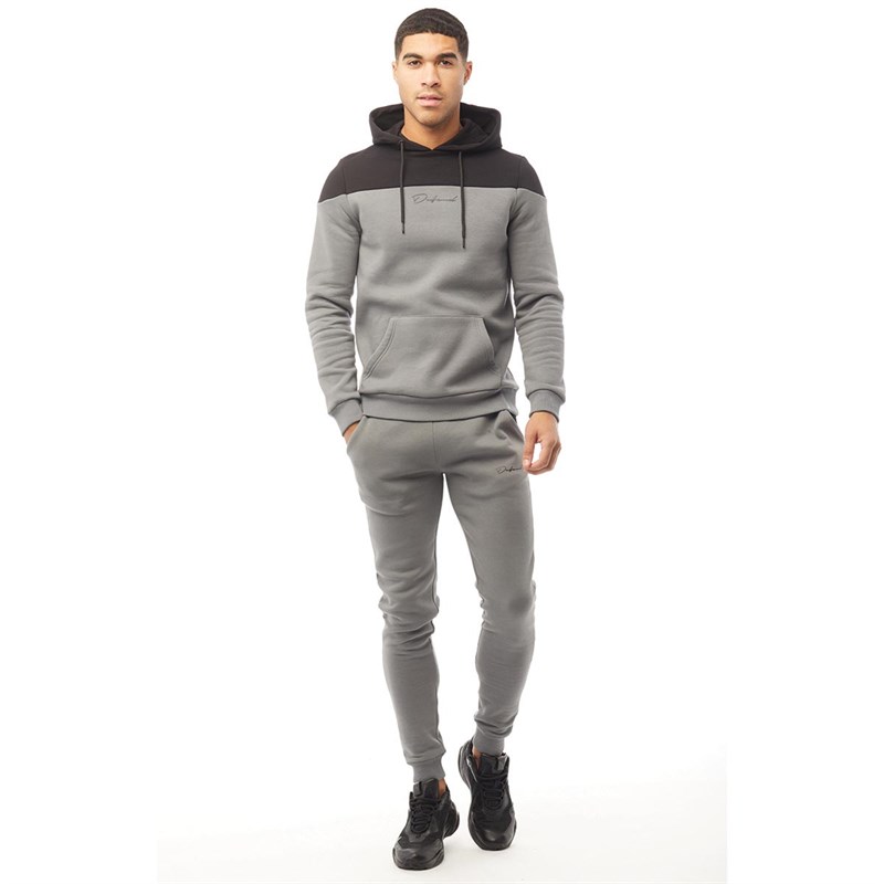 DFND London Mens Zinger Hoodie Charcoal/Black