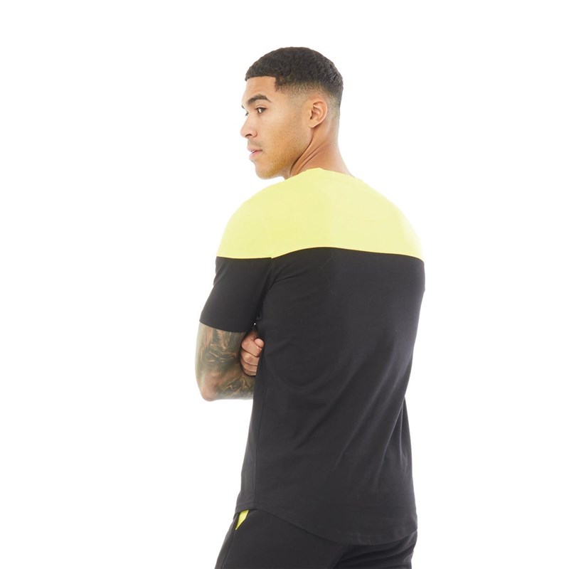 DFND London Mens Zinger T-Shirt Black/Yellow