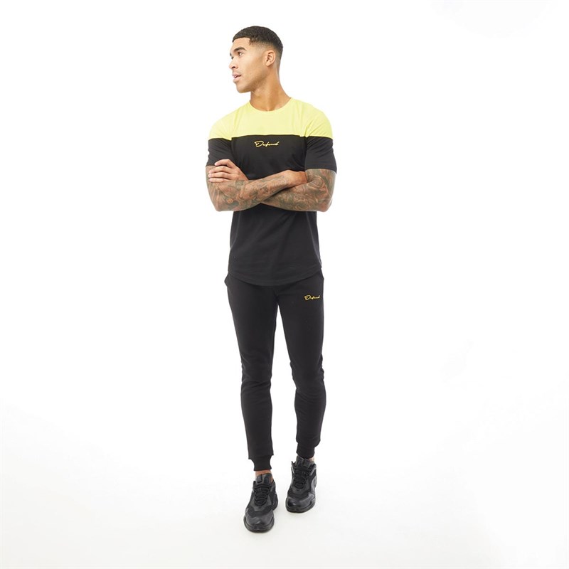 DFND London Mens Zinger T-Shirt Black/Yellow