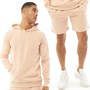 DFND London Mens Milan Hoodie And Shorts Set Cameo Rose