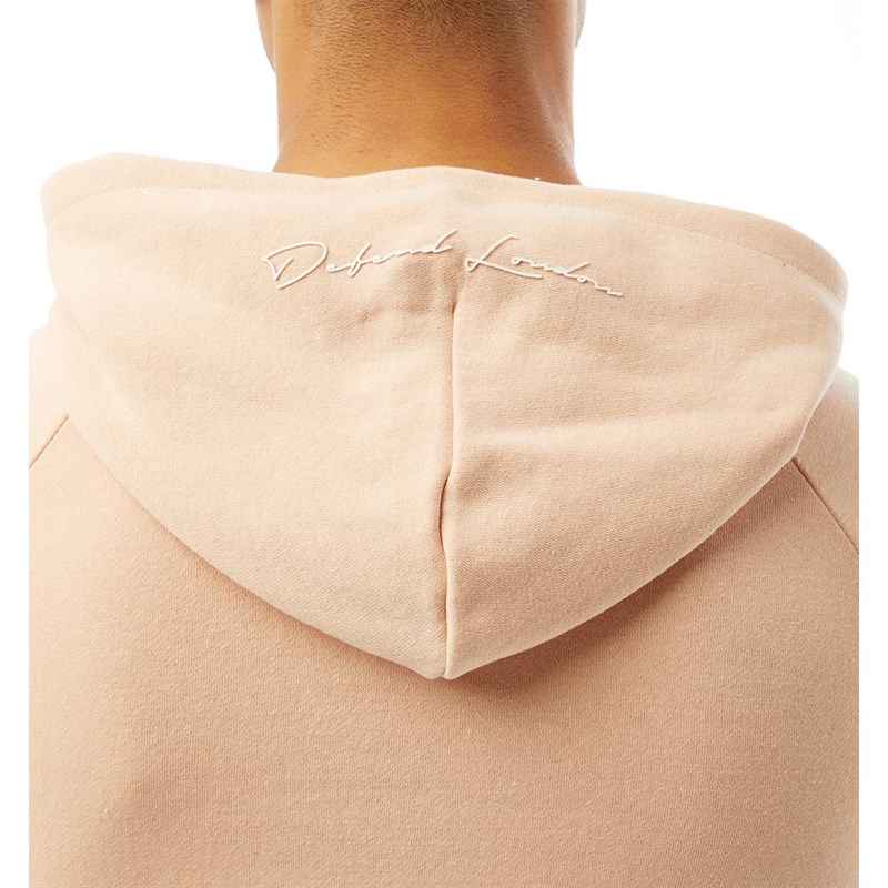 DFND London Mens Milan Hoodie And Shorts Set Cameo Rose