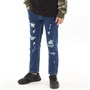 DFND London Boys Boys Detroit Ripped Denim Jeans Dark Blue