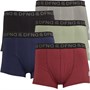 DFND London Mens Bronson Five Pack Boxers Navy/Burgundy/Sage/Slate/Black