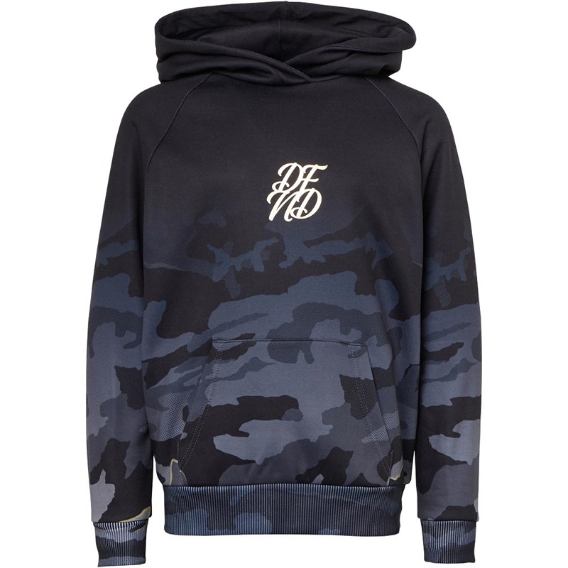 DFND London Boys Military Fade Hoodie Black