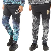 DFND London Junior Boys Shatter Two Pack Joggers Black Blue/Black Gold
