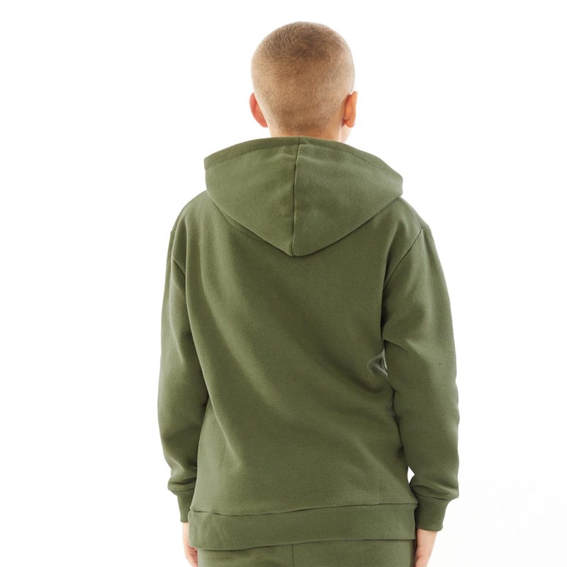 DFND London Boys Dripper Hoodie Khaki