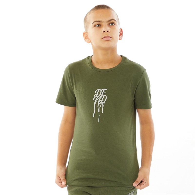 DFND London Boys Dripper T-Shirt Khaki