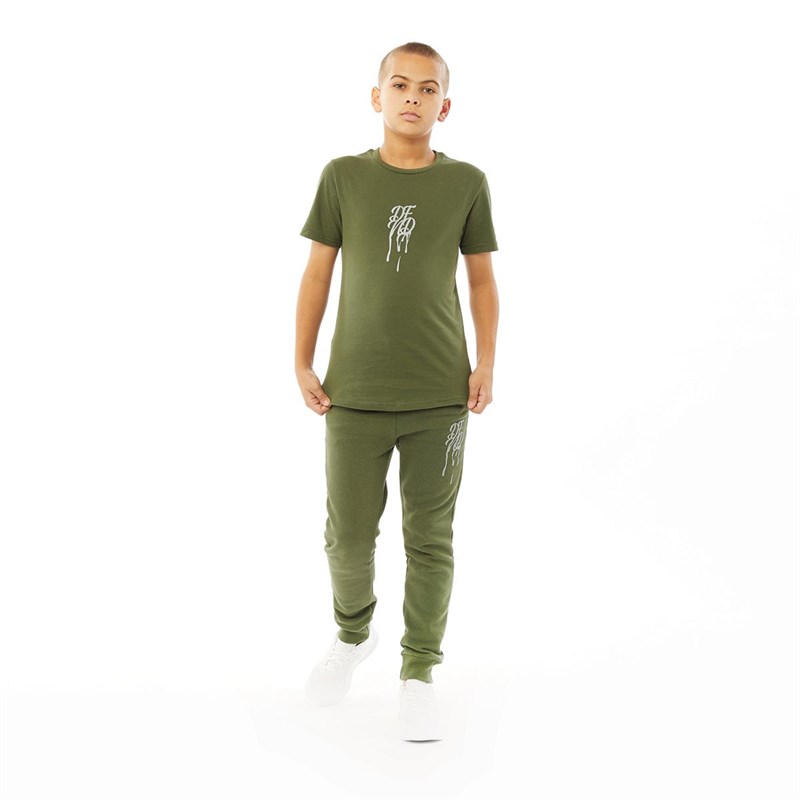 DFND London Boys Dripper T-Shirt Khaki