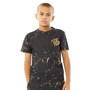 DFND London Boys Terrance Print T-Shirt Black/Gold