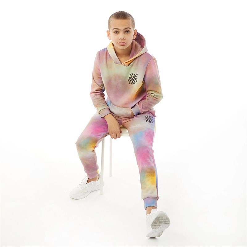 DFND London Boys Vintage Clouds Print Hoodie Multi