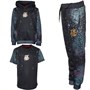DFND London Boys Muted Splat Print Hoodie, Joggers And T-Shirt Set Black