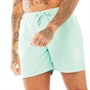 DFND London Mens Swirl Swim Shorts Aqua/White