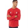 DFND London T-shirt à manches longues Robson Homme Rouge