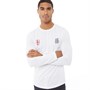 DFND London Heren Robson T-shirts met lange mouwen Wit