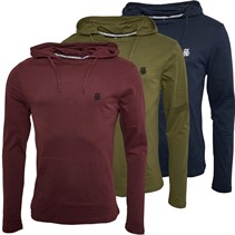 DFND Mens Sahara Three Pack Hoodies Navy/Khaki/Burgundy