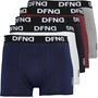 DFND London Mens Fury Five Pack Boxers Black/White/Grey/Navy/Burgundy
