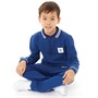 DFND London Boys Prep Long Sleeve Polo And Tapered Trousers Set Navy