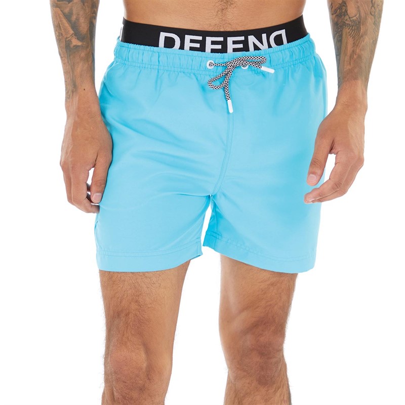 DFND London Mens Margarita Swim Shorts Light Blue