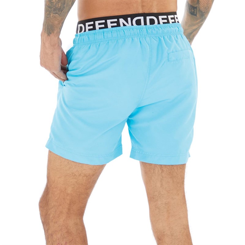 DFND London Mens Margarita Swim Shorts Light Blue