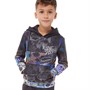 DFND London Jungen Comic Kapuzenpullover Schwarz