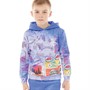 DFND London Boys Recycled Poly Comic Hoodie Blue